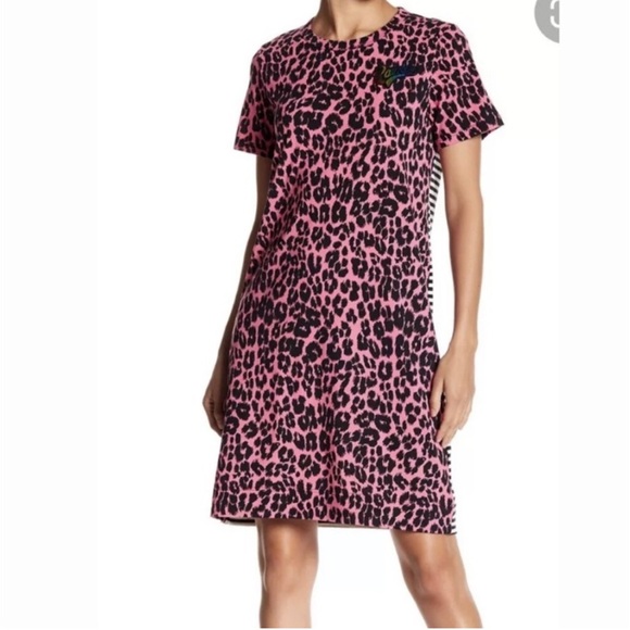 Marc Jacobs Dresses & Skirts - Marc Jacobs Pink/Black Animal Print and Striped Dress Size Medium